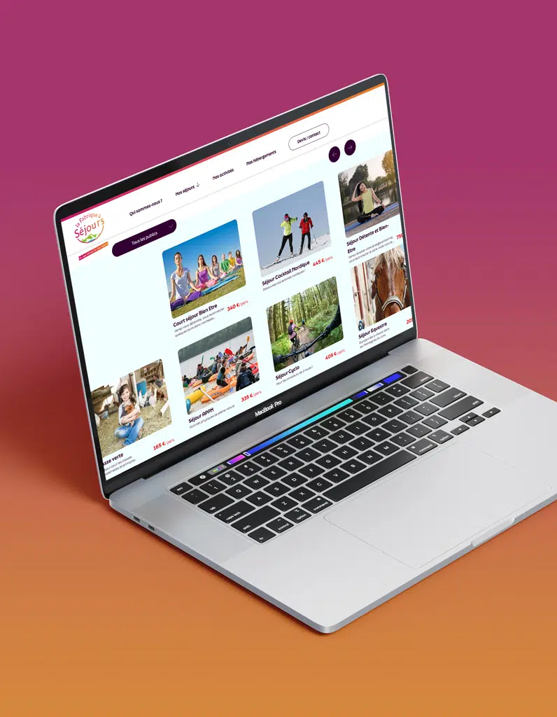 Un site web sur mesure pour La Fabrique à Séjours