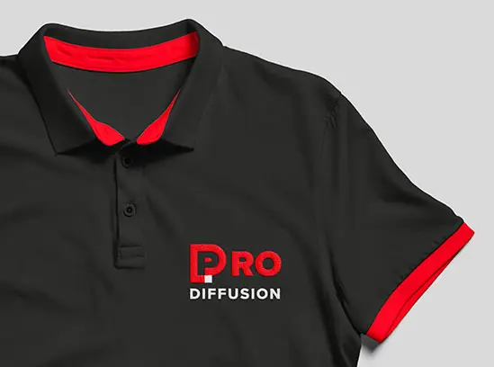 logo broderie sur polo ou tshirt